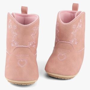 Baby Pink Floral Cowboy Boots